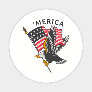 Eagle 'Merica 4th of July Magnet